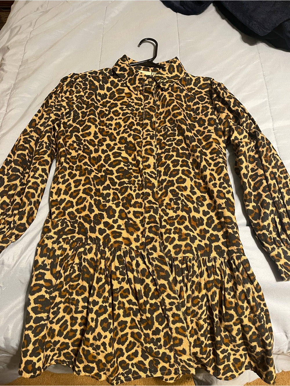 St. John's Bay Leopard Print Tunic Top in Tan and Black